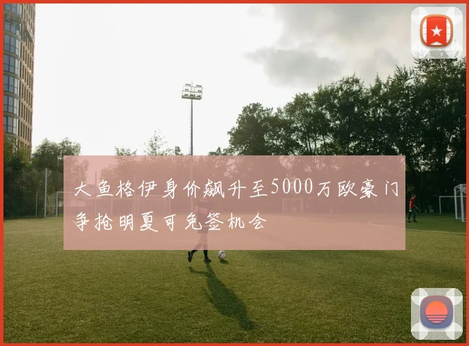 大鱼格伊身价飙升至5000万欧豪门争抢明夏可免签机会